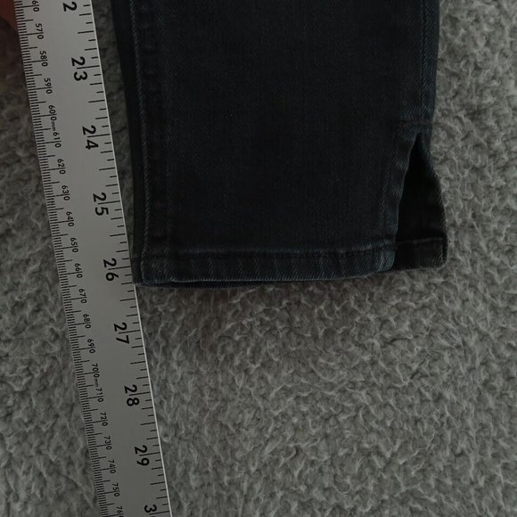 rag & bone Jeans Womens 25 Black Low Rise Skinny‎ Ripped Distressed Capri Denim - Picture 7 of 14